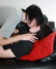 Twink dick, two boys kissing